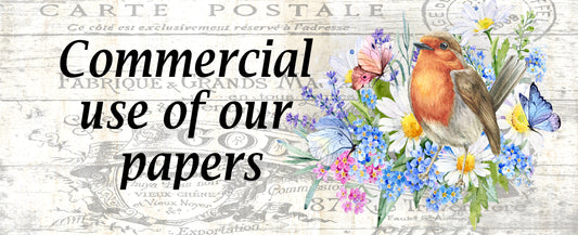 Can I use your papers to make items for sale?