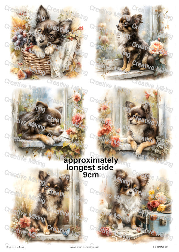 Chihuahua Dog Decoupage Rice Paper | DOG090