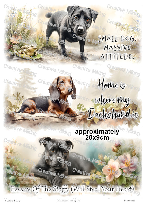 Dogs Funny Decoupage Rice Paper | DOG123