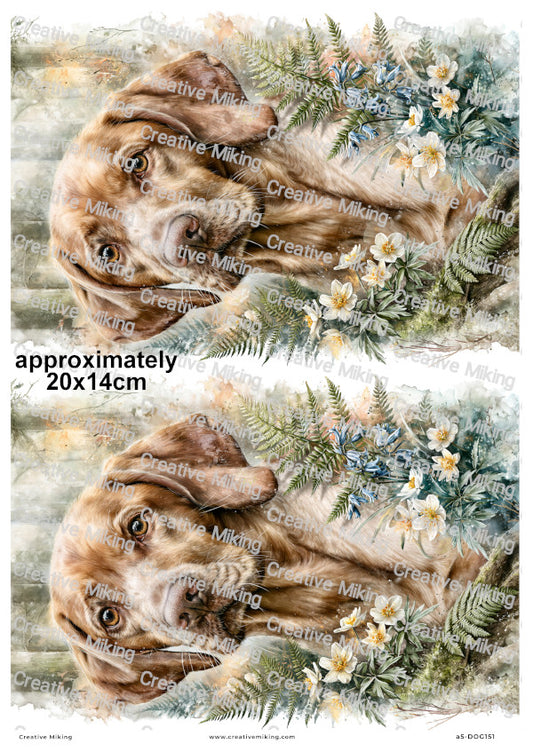 Vizsla Dog Decoupage Rice Paper | DOG151