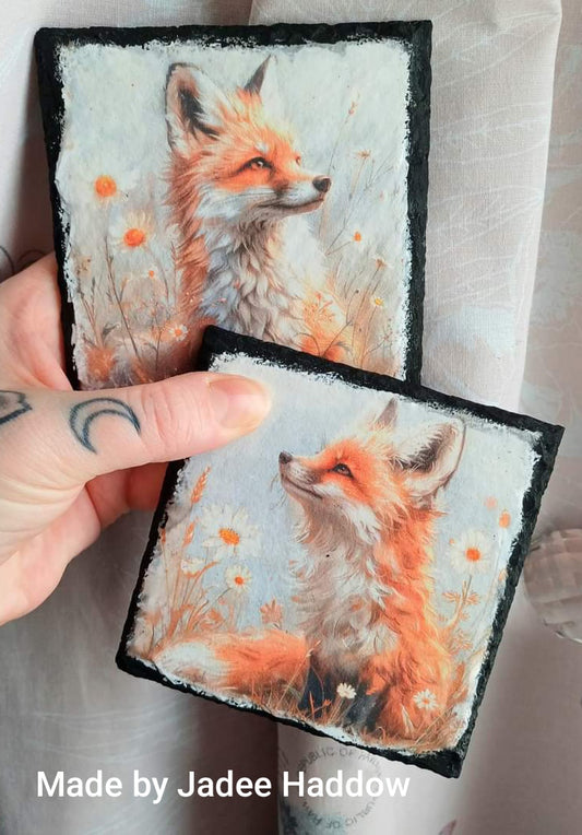Fox in Meadow Among Wildflowers Decoupage Paper | RP4052