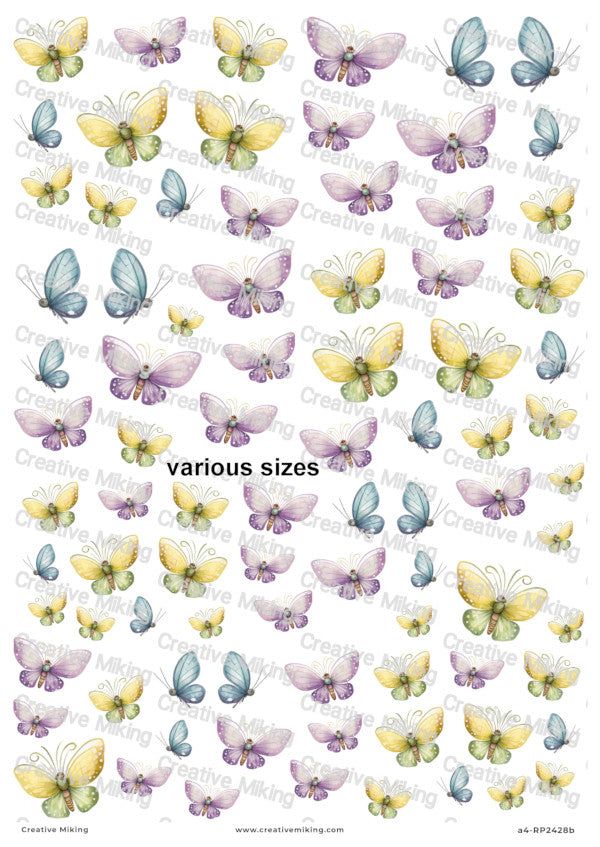Butterflies Decoupage Paper | RP2428b
