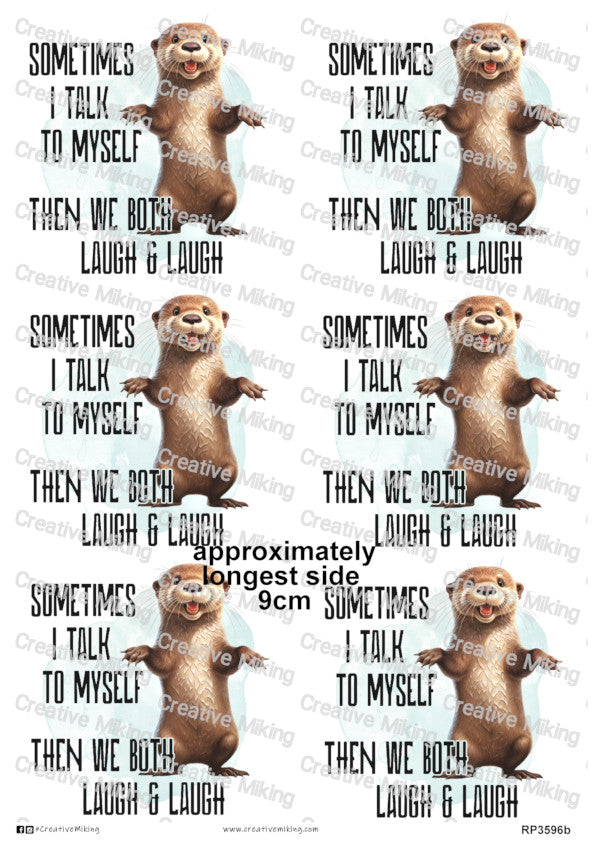 RP3596b - Otter "Sometimes I talk to myself..."