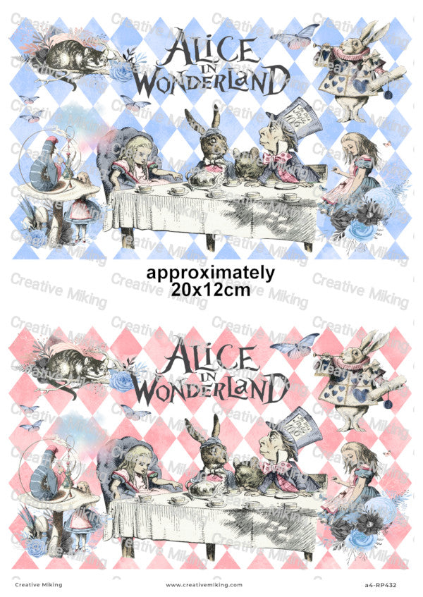 Victorian Wonderland Storybook Characters Decoupage Paper | RP432