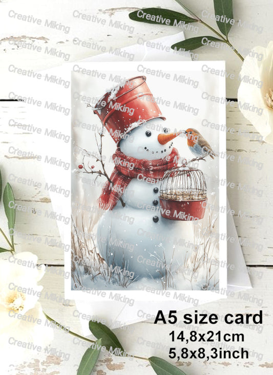 RP5058 - Snowman with Robin
