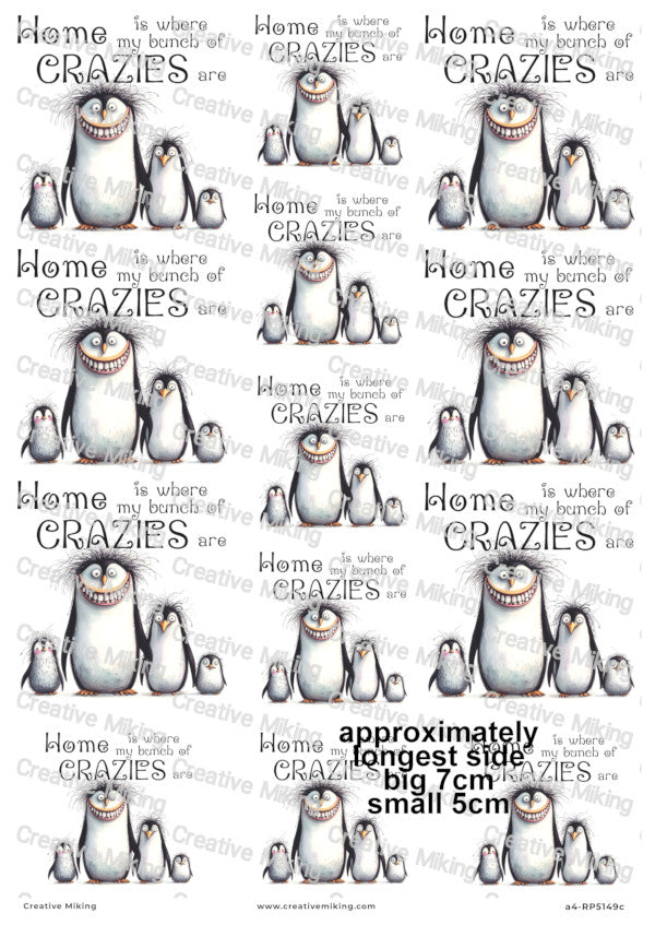 Penguin Funny Decoupage Paper | RP5149c