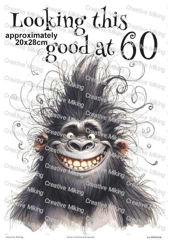 Gorilla Funny Decoupage Rice Paper | RP5260b