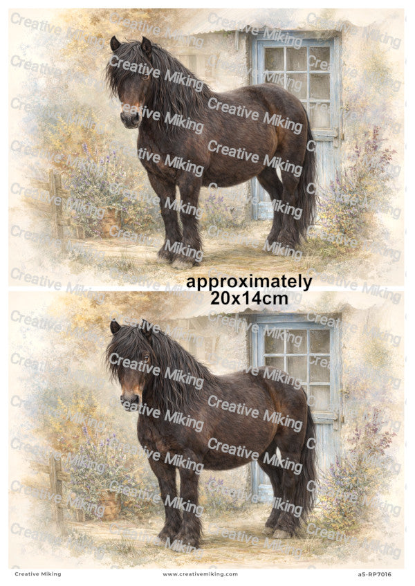 Dartmoor Pony Decoupage Paper | RP7016