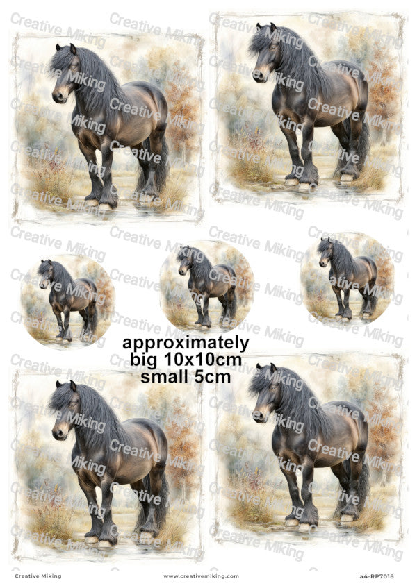 Dartmoor Pony Decoupage Paper | RP7018
