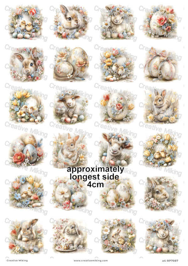 Easter Animals And Eggs Decoupage Paper | RP7087