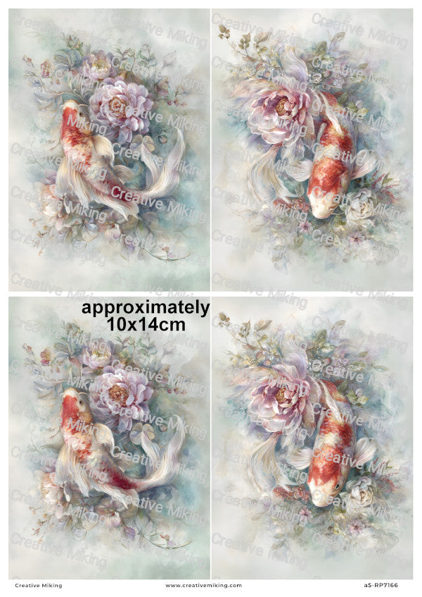 Koi Carp Fish Decoupage Rice Paper | RP7166