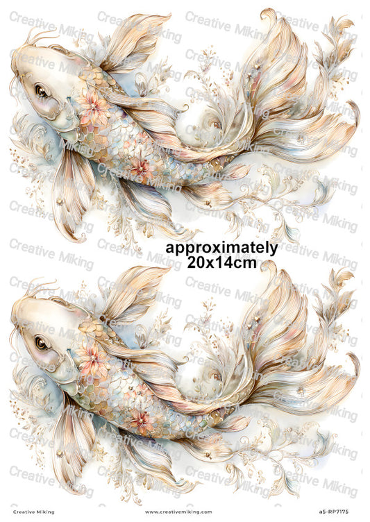 Koi Carp Fish Decoupage Rice Paper | RP7175