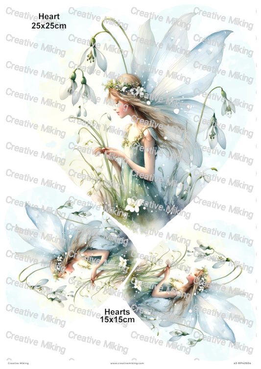 Fairy Among Snowdrops Decoupage Paper | RP4260a