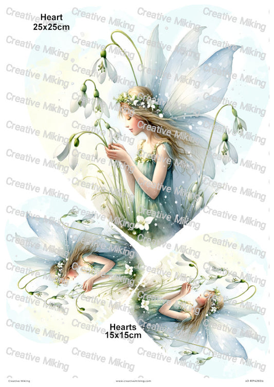 Fairy Among Snowdrops Decoupage Paper | RP4260a