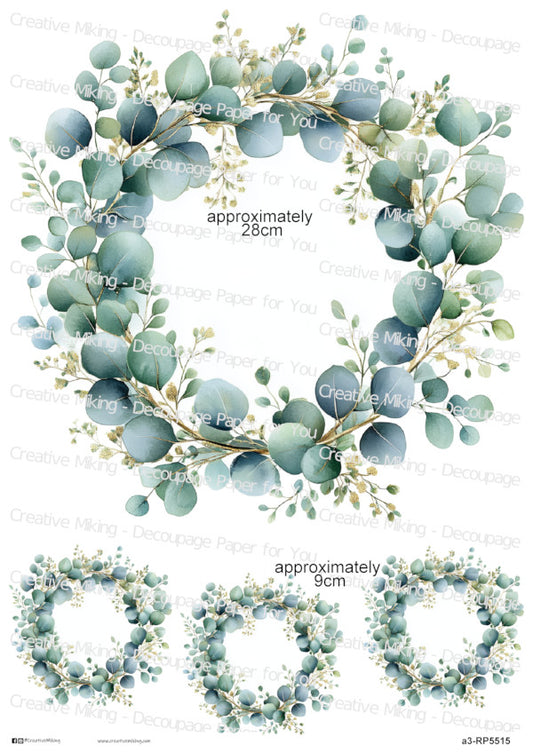 Eucalyptus Greenery Decoupage Paper | RP5515