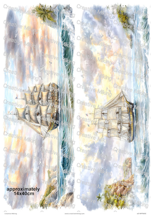 Tall Sailing Ship Decoupage Paper | RP7003