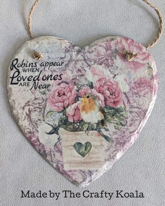 Robin Birds Among Pink Roses Memorial Vintage Decoupage Paper | RP1780b