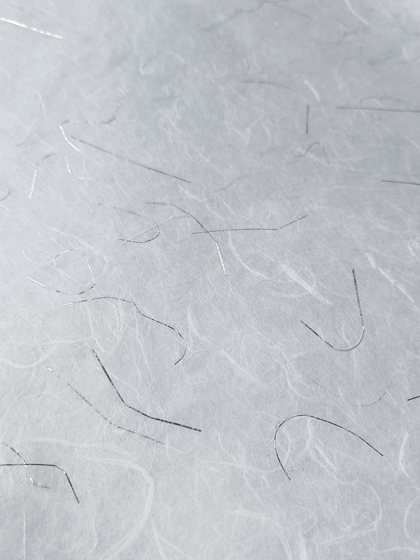 Mulberry paper with silver threads 25gsm