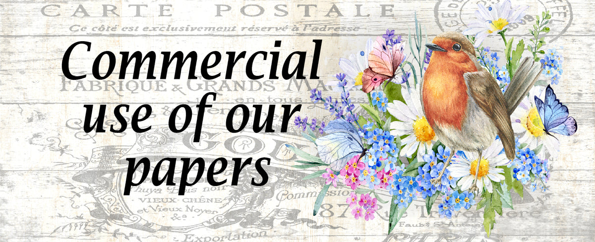 Can I use your papers to make items for sale?