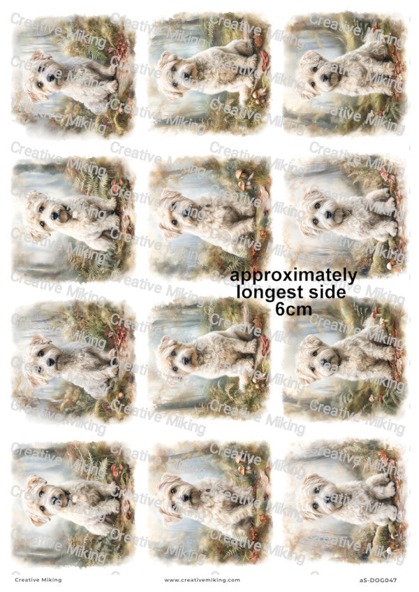 Westiepoo Dog Decoupage Paper | DOG047