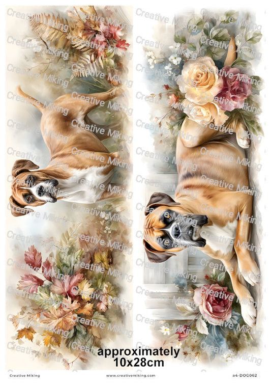 Boxer Dog Decoupage Rice Paper | DOG062