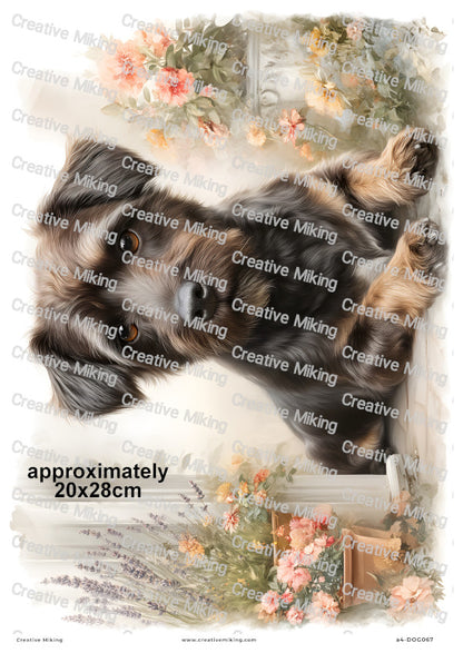 Jackapoo Dog Decoupage Rice Paper | DOG067