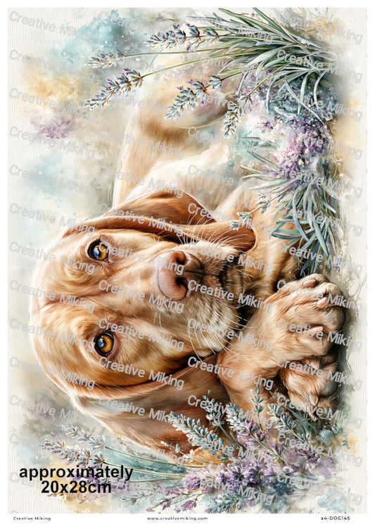 Vizsla Dog Decoupage Rice Paper | DOG145