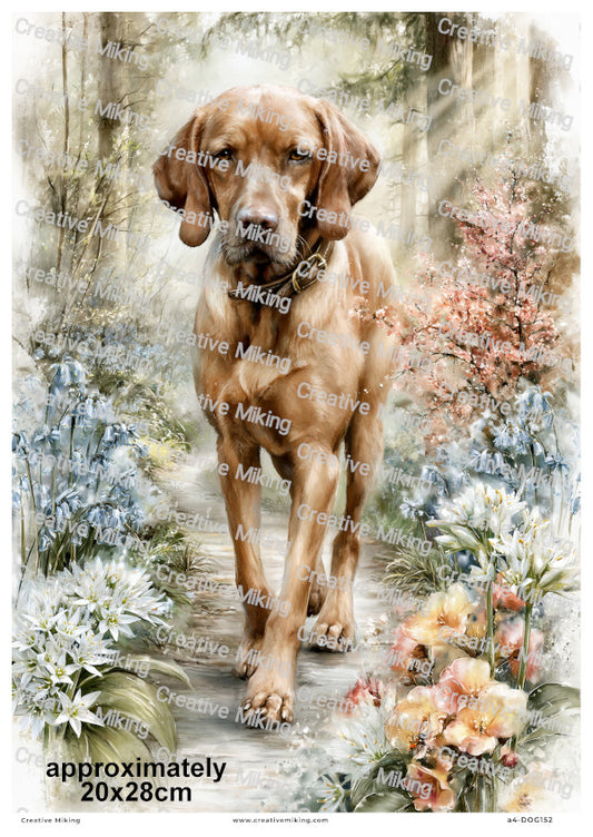 Vizsla Dog Decoupage Rice Paper | DOG152