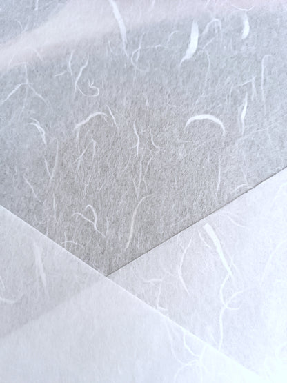 Plain Mulberry Paper with Fibres  A4 size 30gsm