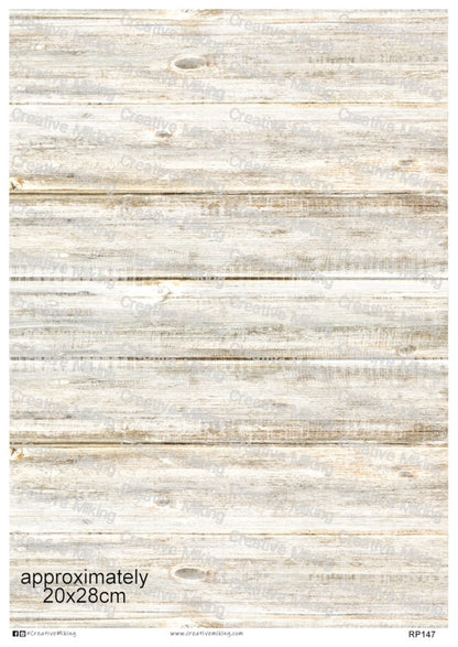 Light Weathered Wood Background Decoupage Paper | RP147