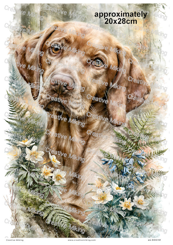 Vizsla Dog Decoupage Rice Paper | DOG151
