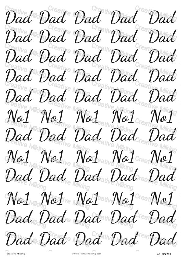 Dad Text Decoupage Rice Paper | RP2773