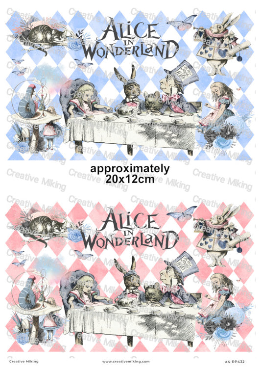 Victorian Wonderland Storybook Characters Decoupage Paper | RP432