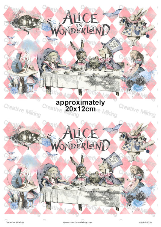 Victorian Wonderland Storybook Characters Decoupage Paper | RP432a