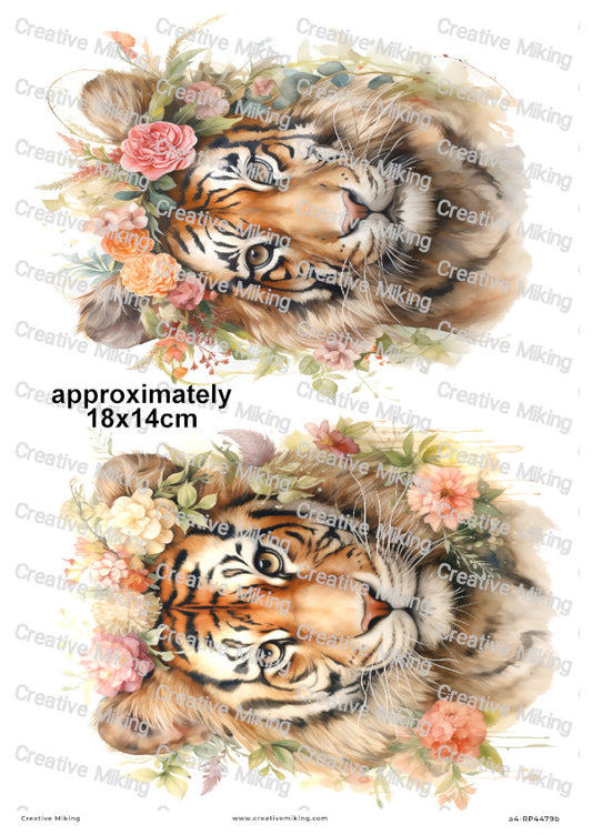 Tiger Decoupage Rice Paper | RP4479b