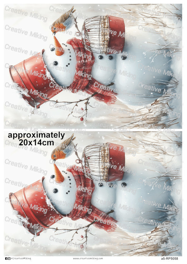 RP5058 - Snowman with Robin