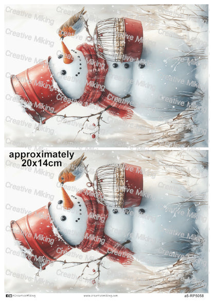 RP5058 - Snowman with Robin