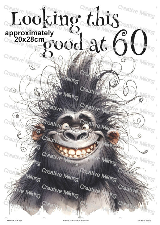 Gorilla Funny Decoupage Rice Paper | RP5260b