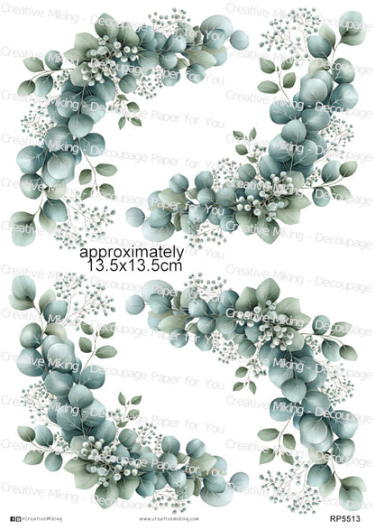 Eucalyptus Greenery Decoupage Paper | RP5513