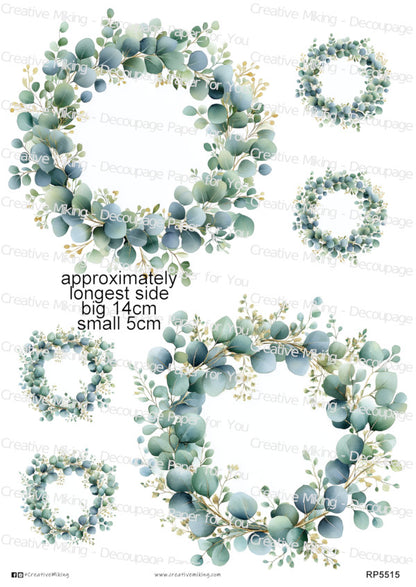 Eucalyptus Greenery Decoupage Paper | RP5515