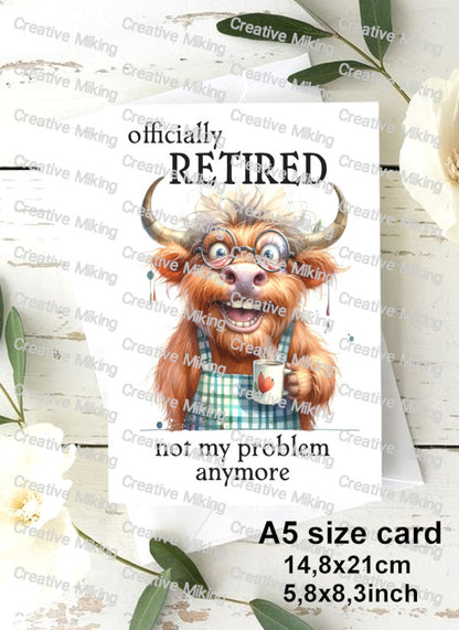 RP5520 - Highland Cow - "Officially Retired..."