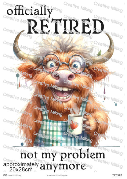 RP5520 - Highland Cow - "Officially Retired..."