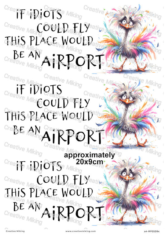 Ostrich Funny Decoupage Paper | RP5530c