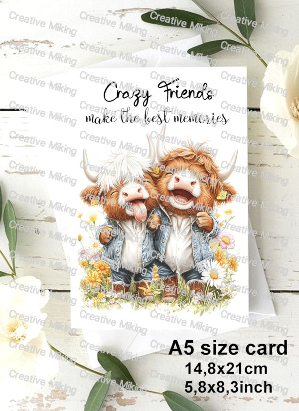RP5833 - Highland Cows - "Crazy Friends..."