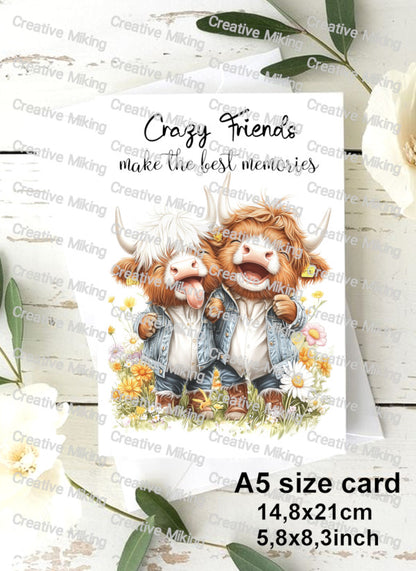RP5833 - Highland Cows - "Crazy Friends..."