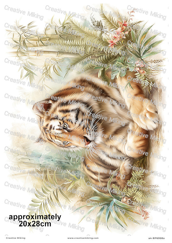 Tiger Decoupage Paper | RP6958a
