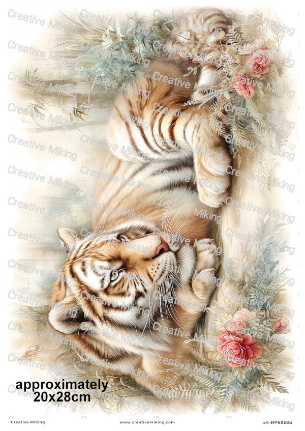 Tiger Decoupage Paper | RP6958b