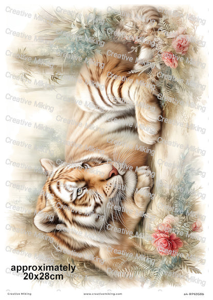 Tiger Decoupage Paper | RP6958b