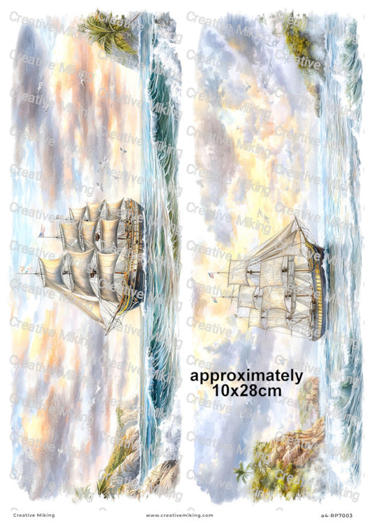 Tall Sailing Ship Decoupage Paper | RP7003