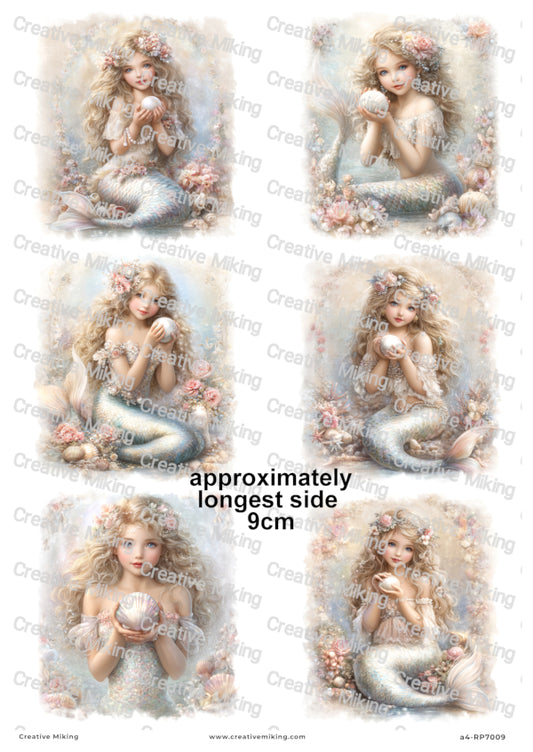 Vintage Mermaid Decoupage Paper | RP7009